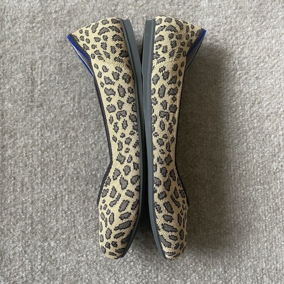 Rothy's Shoes Womens Size 7.5 The Flat Brown Spotted Leopard Print RETIRED Flats - Picture 11 of 15